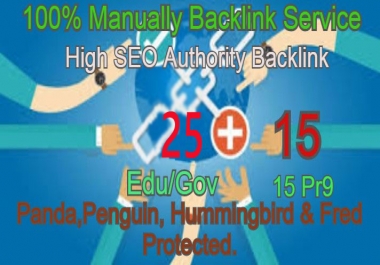I Will Manually do 25 Edu/Guv + 15 Pr9 High DA PA Seo Profile Backlink- Skyroket your Google ranking