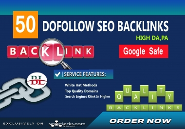 create premium high quality 50 dofollow SEO backlinks