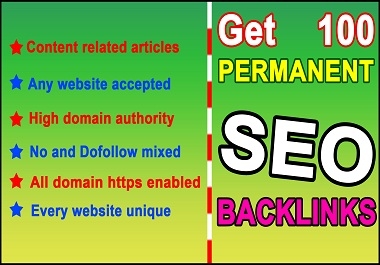 Build high da 100 seo backlinks or improve google ranking