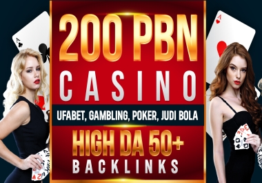 Build High quality 200 PBN DA50+ Casino SLot Gambling toto Dofollow Backlinks