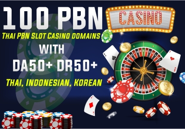 I Will Build High quality DA50+ DR50+ PBN Casino SLot Gambling toto Dofollow Backlinks