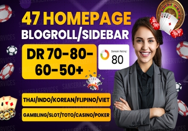 Boost Your Ranking with 47 High DR Sidebar/Blogroll PBN Links - Up to DR 80-70-60-50+