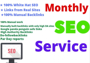 I will 330 backlink manual link building monthly seo service for google top ranking