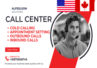 Do make USA and canada cold calling, appointment setting, outbound calls from call center