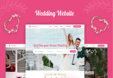 Wedding Website Design with sample template 