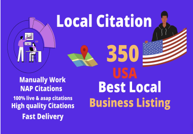 Manually create 30 USA Local citations or business listing