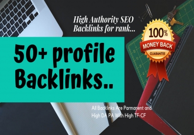 I will make SEO profile backlinks service 70 high authority profile