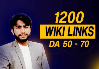 1200 Wiki Backlink | Contextual Backlinks | Dofollow Backlinks | High DA 50-70