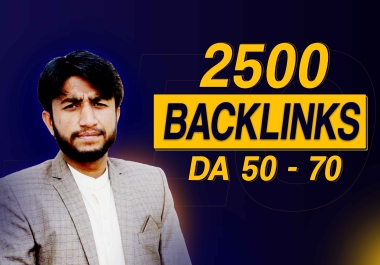 2500 SEO Backlinks | Dofollow Backlinks | Web 2.0 Backlinks | DA50+