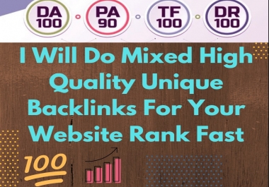 I Will Do Mixed High Quality Unique Backlinks 