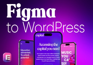 Figma to WordPress website conversion with elementor