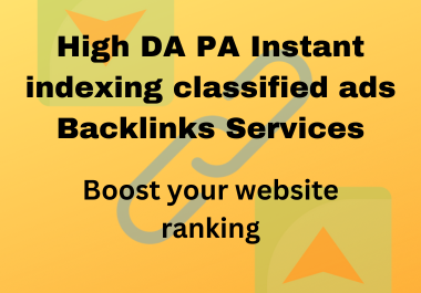 best 100 HQ high DA PA dofollow classified ads posting backlinks services