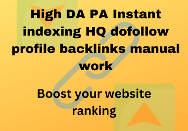 I will do 100 HQ dofollow profile backlinks manual work