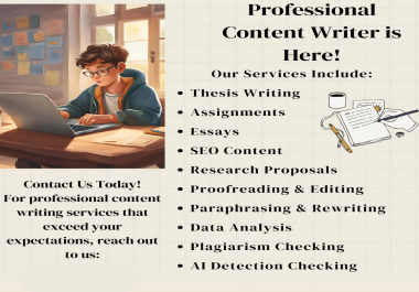 Academic,  Thesis and Dissertation writing and Editing Services