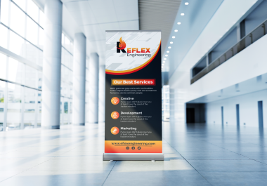 I will design modern business roll up banner for your business