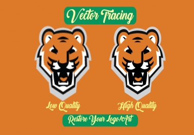 I will do vector tracing,renew or redraw your logo or art 