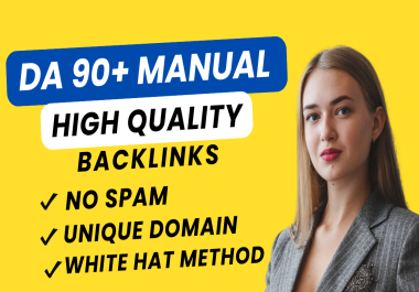 boost ranking with da 90 high authority seo dofollow manual backlinks