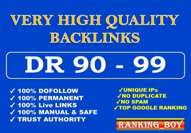 I will make high quality authority SEO dofollow backlinks link building