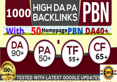 Ranking Your webSte DA90+ 1000+and 50 Hompage PBNs Baklnks