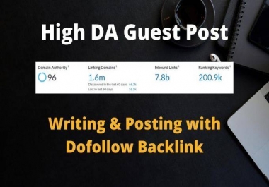 I will create and publish high DA backlinks