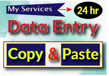 I will do data entry and copy-paste