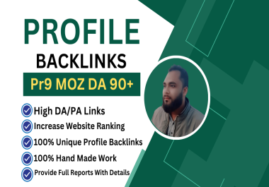 I will create 300+ high da profile backlinks manually for SEO ranking