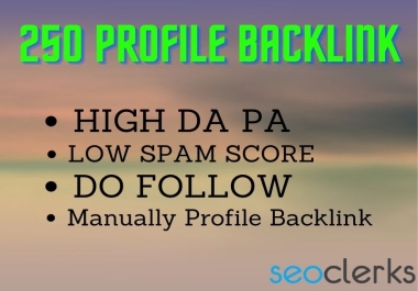 I will build 250 high authority profile backlinks