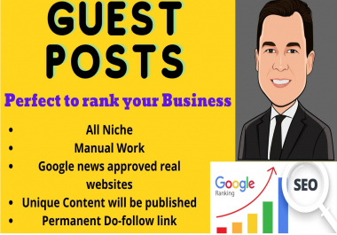 Do DA 60+ guest post on High DA website with Do-follow Backlinks with unique articles