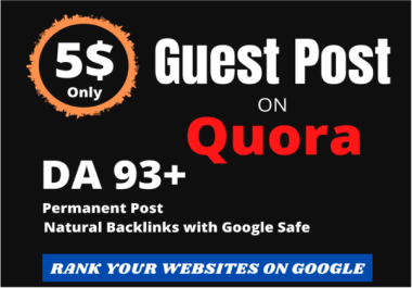 Promote your website with 12 HQ Quora Backlinks