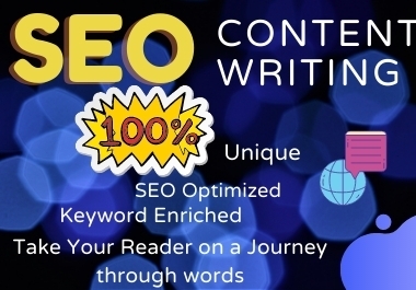 I will do professional SEO friendly Content Writing ,Blog Writing, Article Writing 