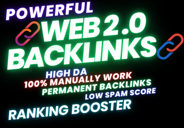 WEB 2.0 high authority powerful permanent linkbuilding SEO backlinks ranking booster