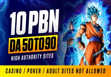 50 PBN Backlinks DA 50+ Casino Adult Sites Are Not Allowed