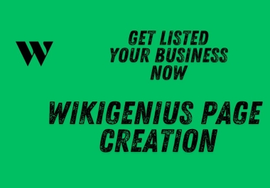 Get listed your Personal/Business on WikiGenius