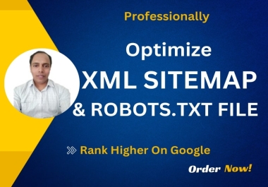 I will create or fix optimize XML sitemap and robots txt for your website
