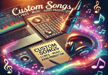 I Will Write Custom Lyrics and Create Professional Songs with Music and Audio