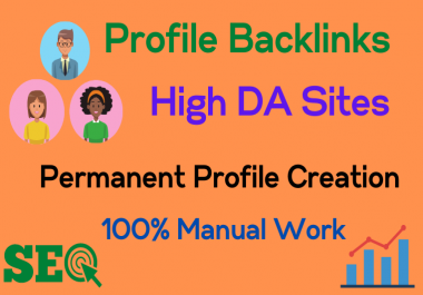 I will Create 30 High Quality Profile Backlinks for your Websites