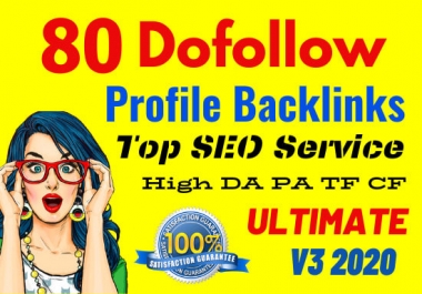 I will creat 80 high authority profile backlinks