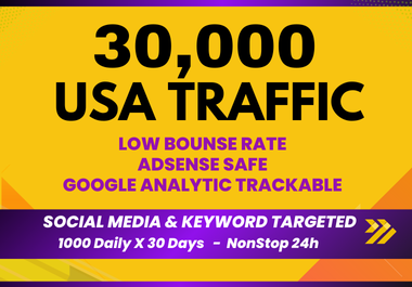 1000 Daily Real Web Traffic from USA to your website