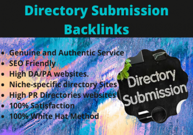 I Will Provide 70 High Quality Directory Submission Backlinks on High DA/PA Website