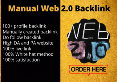 Get 100 Unique DoFollow High DA PA Web 2.0 Backlinks for your Website