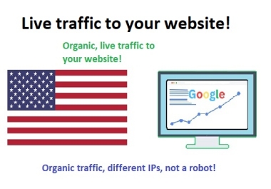 Organic traffic USA,  different IP,  not a robot