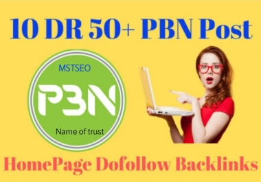 I will build 10 superior homepage permanent dofollow PBNs with DR 50+ 