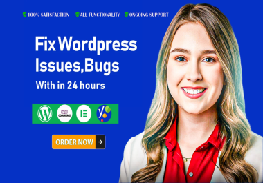 I will fix wordpress issues bug critical error,  elementor pro,  divi website expert help