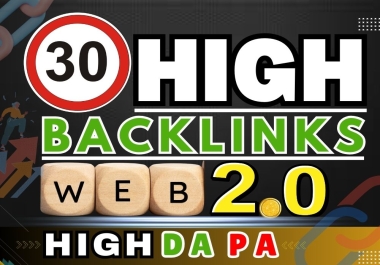 I will create 30 Manual Authority Web 2.0 Backlinks for Higher Rankings