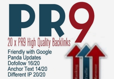 Exclusively - 20 PR-9 DA (90-100) High Quality SEO Powerful Backlinks for Your Website Google Index