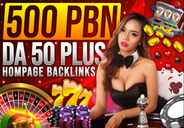 500 HomePage PBN'S Casino Sport Betting UFABET Website Dofollow Backlinks's DA 50+