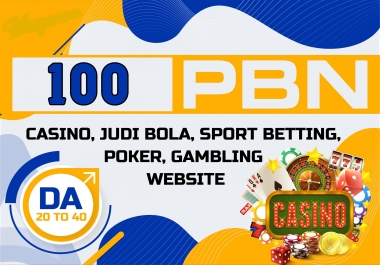 100 HomePage PBN'S Casino Sport Betting UFABET Website Dofollow Backlinks's PA 20+