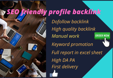 I will Do 80+ Dofollow high DA PA profile backlinks