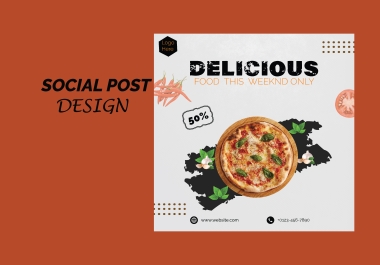 I will do restaurant social media post design