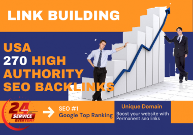 I will do 270 contextual seo high quality backlinks link building for google top ranked